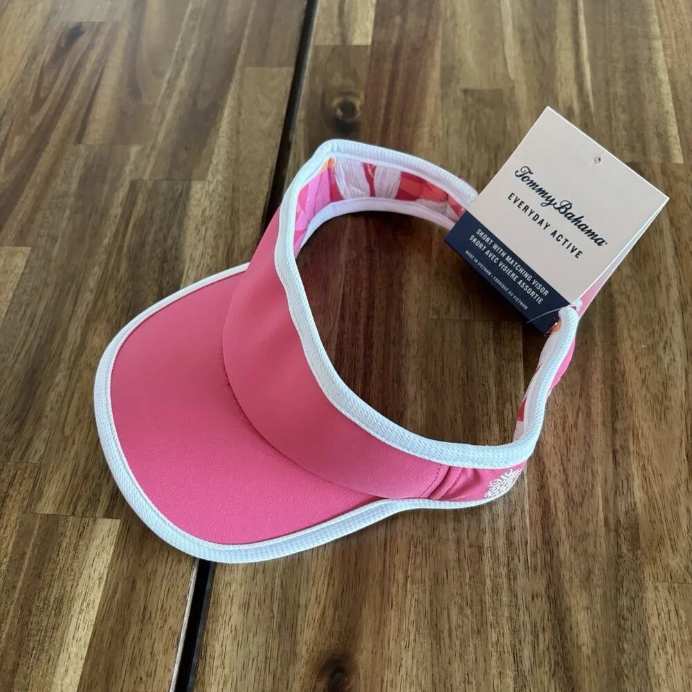 Tommy Bahama Women’s Pink Hat Visor Pineapple Preppy Resort Tennis‎ Pickleball